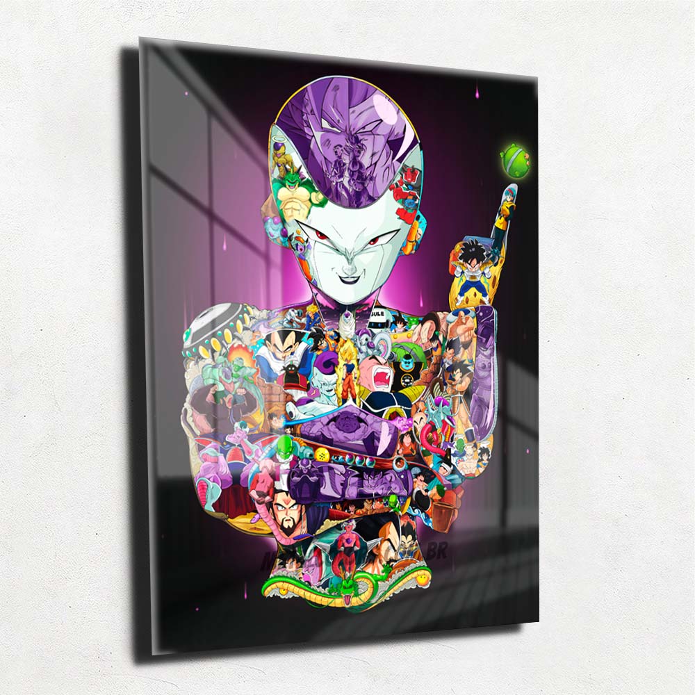 Quadro Metalizado Personagens Dragon Ball Z Freeza Placa Decorativa Br