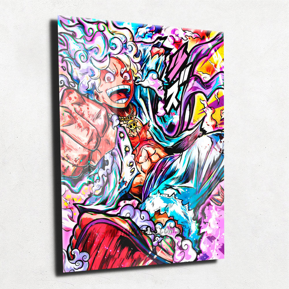 Quadro decorativo Poster Luffy Anime One Piece Desenho Arte com o