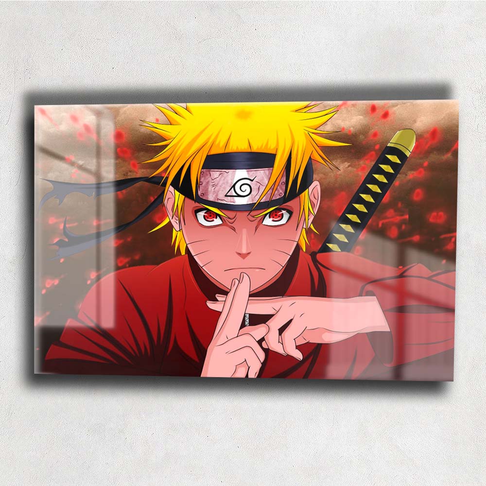 Quadro Metalizado Perfil Olhos Anime Naruto Shippuden Personagens Plac