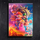 Quadro Metalizado Filme Super Mario Capa Placa Decorativa Brilhante