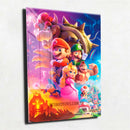 Quadro Metalizado Filme Super Mario Capa Placa Decorativa Brilhante