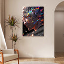 Quadro Metálico Gojo Satoru Perfil IA Art Anime Jujutsu Kaisen Full HD