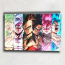 Quadro Metalizado Goku Vegeta Broly Dragon ball Super Placa Decorativa Brilhante