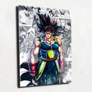 Quadro Bardock Dragon Ball Z Anime Placa Decorativa Metalizado Brilhante