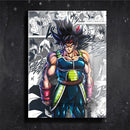 Quadro Bardock Dragon Ball Z Anime Placa Decorativa Metalizado Brilhante
