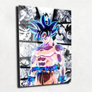 Quadro Goku Instinto Superior Dragon Ball Anime Placa Decorativa Metalizado Brilhante