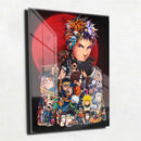 Quadro Metalizado Personagens Naruto Obito Uchiha Placa Decorativa Brilhante
