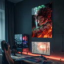 Quadro Metálico Tanjiro Kamado IA Art Anime Demon Slayer Full HD