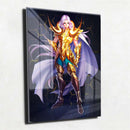 Quadro Metalizado Cavaleiros do Zodíaco Mu de Áries de Ouro Brilhante