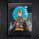 Quadro Metalizado Personagens Avatar Aang Placa Decorativa Brilhante