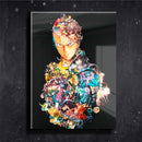 Quadro Metalizado Personagens One Punch Man Saitama Placa Decorativa Brilhante