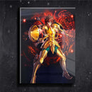 Quadro Metalizado Cavaleiros do Zodíaco Dohko de Libra de Ouro Brilhante