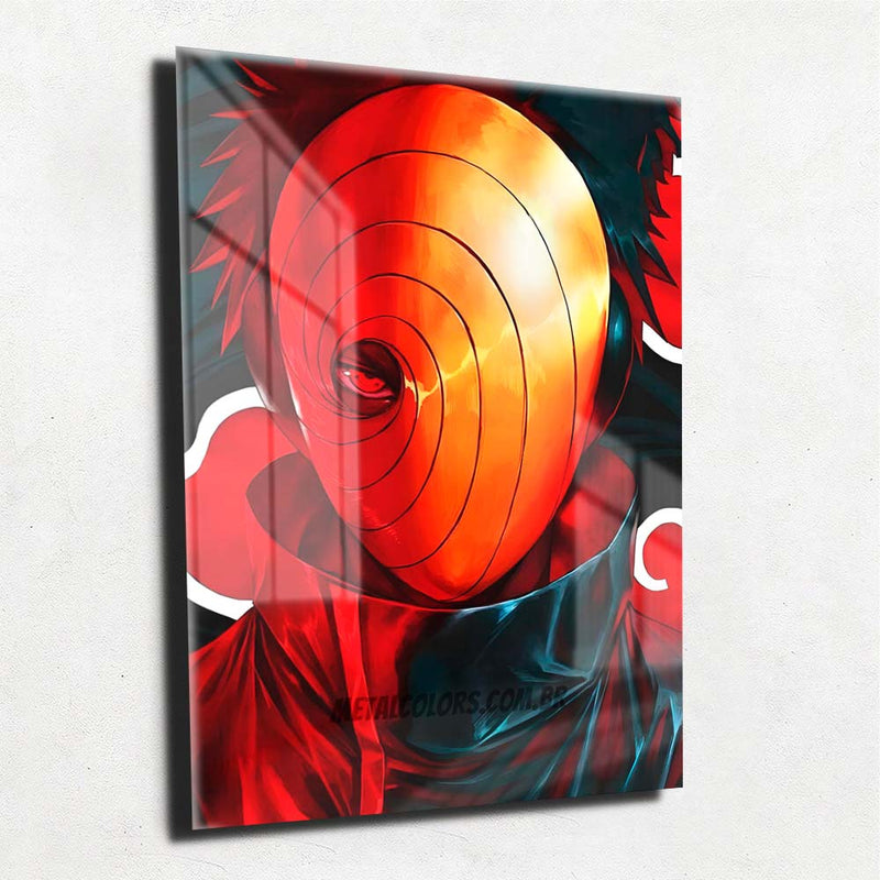 Quadro Metalizado Obito Madara Art Anime Naruto Placa Decorativa Brilhante