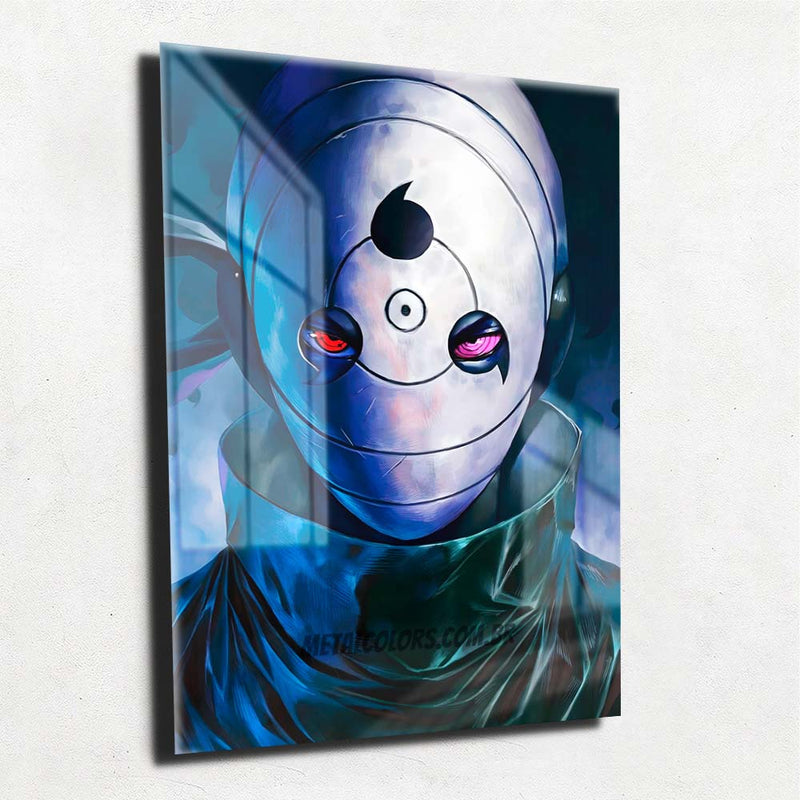 Quadro Metalizado Obito Madara Art Anime Naruto Placa Decorativa