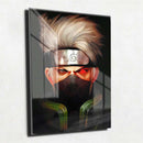 Quadro Metalizado Kakashi Art Realista Anime Naruto Placa Decorativa