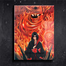 Quadro Metalizado Itachi Susanoo Art Realista Anime Naruto Placa Decorativa