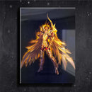 Quadro Metalizado Cavaleiros do Zodíaco Aioros de Sagitário de Ouro Brilhante