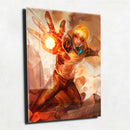 Quadro Metalizado Genos One Punch Man Anime Placa Decorativa Brilhante