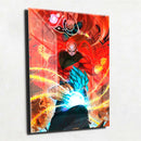 Quadro Metalizado Vegetto Vs Jiren Dragon Ball Super Anime Placa Decorativa Brilhante