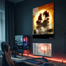 Quadro Metálico Sunny Navio Chapéus de palha IA Art Anime One Piece Full HD