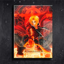 Quadro Metalizado Edward Fullmetal Alchemist Art Placa Decorativa Brilhante