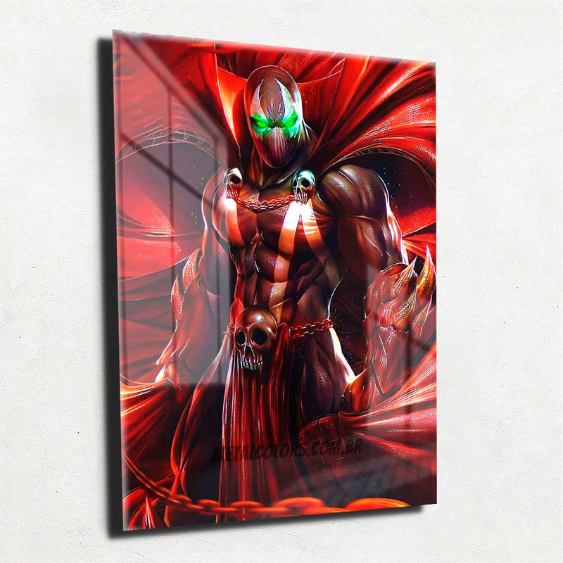 Quadro Metalizado Spawn Art  Placa Decorativa Brilhante