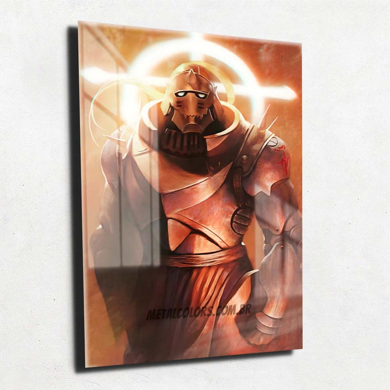 Quadro Metalizado Alphonse Fullmetal Alchemist Art Placa Decorativa Brilhante