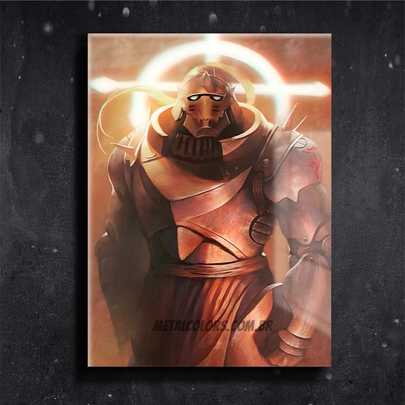 Quadro Metalizado Alphonse Fullmetal Alchemist Art Placa Decorativa Brilhante