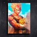 Quadro Metalizado Majin Vegeta Dragon Ball Z Anime Placa Decorativa Brilhante