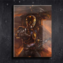 Quadro Metalizado Tommy Ranger Branco Filme Art Placa Decorativa Brilhante