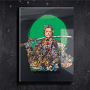 Quadro Metalizado Personagens One Piece Zoro Placa Decorativa Brilhante