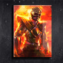 Quadro Metalizado Power Ranger Dragão Tommy Art Placa Decorativa Brilhante