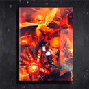 Quadro Metalizado Saitama e Genos One Punch Man Anime Placa Decorativa Brilhante
