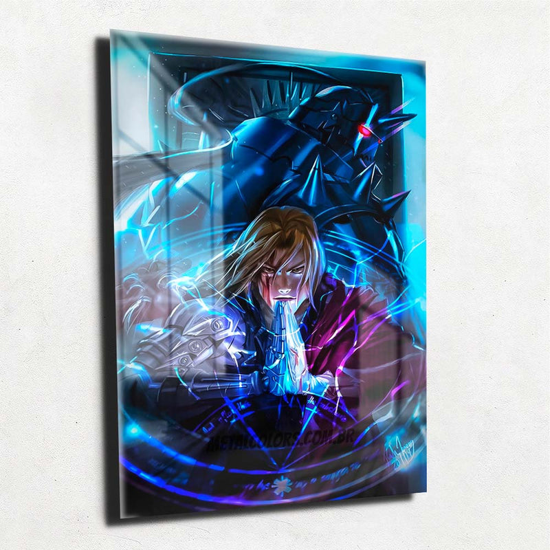 Quadro Metalizado Edward Fullmetal Alchemist Anime Placa Decorativa Brilhante