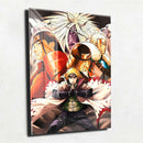 Quadro Metalizado Naruto 4 Hokages Minato Placa Decorativa Brilhante