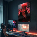 Quadro Metálico Sukuna Face IA Art Anime Jujutsu Kaisen Full HD
