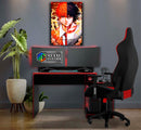 Quadro Metalizado Kira e L  Death Note Anime Placa Decorativa Brilhante