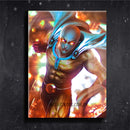 Quadro Metalizado Saitama One Punch Man Art Anime Placa Decorativa Brilhante