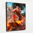 Quadro Metalizado Natsu e Gray Art Fairy Tail Anime Placa Decorativa Brilhante