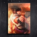 Quadro Metalizado Sasuke Uchiha Art Anime Placa Decorativa Brilhante
