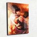 Quadro Metalizado Sasuke Uchiha Art Anime Placa Decorativa Brilhante