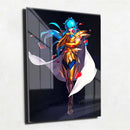 Quadro Metalizado Cavaleiros do Zodíaco Afrodite de Peixes de Ouro Brilhante