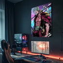 Quadro Metálico Zoro IA Art Anime One Piece Full HD