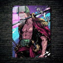 Quadro Metálico Zoro IA Art Anime One Piece Full HD