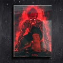 Quadro Metalizado Night Guy Sensei Naruto Anime Placa Decorativa Brilhante