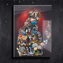 Quadro Metalizado Personagens Naruto Kakashi Placa Decorativa Brilhante
