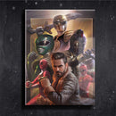 Quadro Metalizado Jason Power Ranger Verde Homenagem Placa Decorativa Brilhante