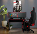 Quadro Metalizado Ryu Street Fighter Jogo Placa Decorativa Brilhante