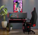 Quadro Metalizado Gon e Kilua Hunter X hunter Anime Placa Decorativa Brilhante