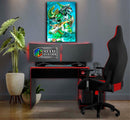 Quadro Metalizado Ranger Verde Dragonzord Placa Decorativa Brilhante
